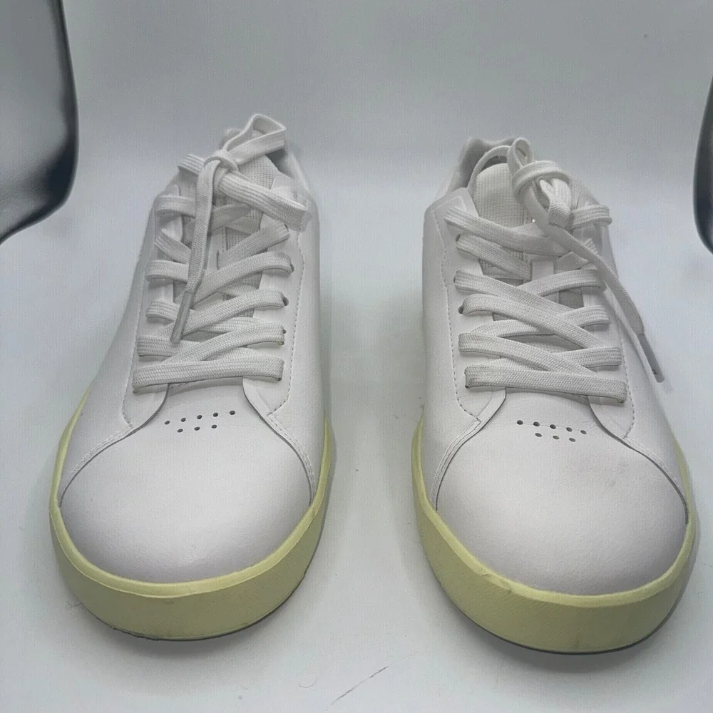 On Cloud THE ROGER Advantage Men 7.5 Sneakers White Hay Yellow Walking Shoes EUC
